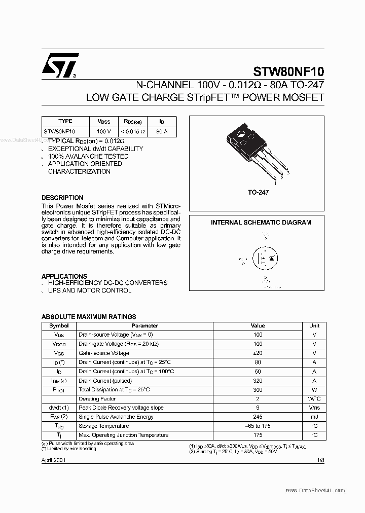 STW80NF10_856566.PDF Datasheet
