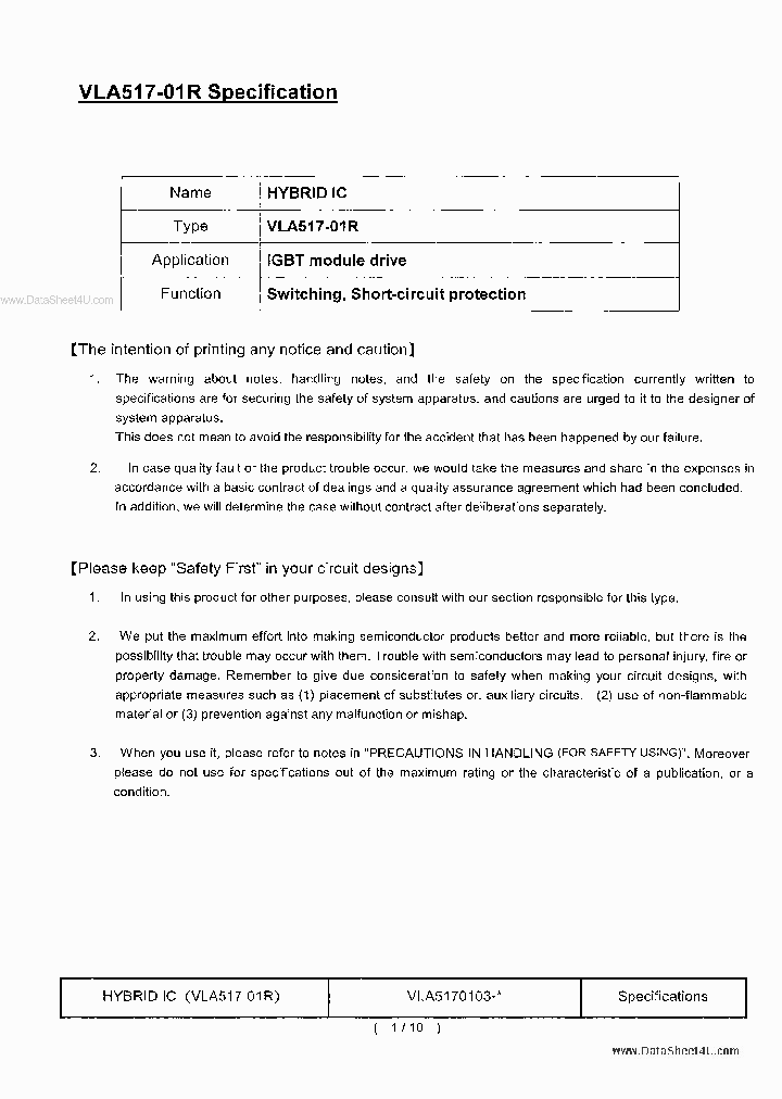 VLA517-01R_857407.PDF Datasheet