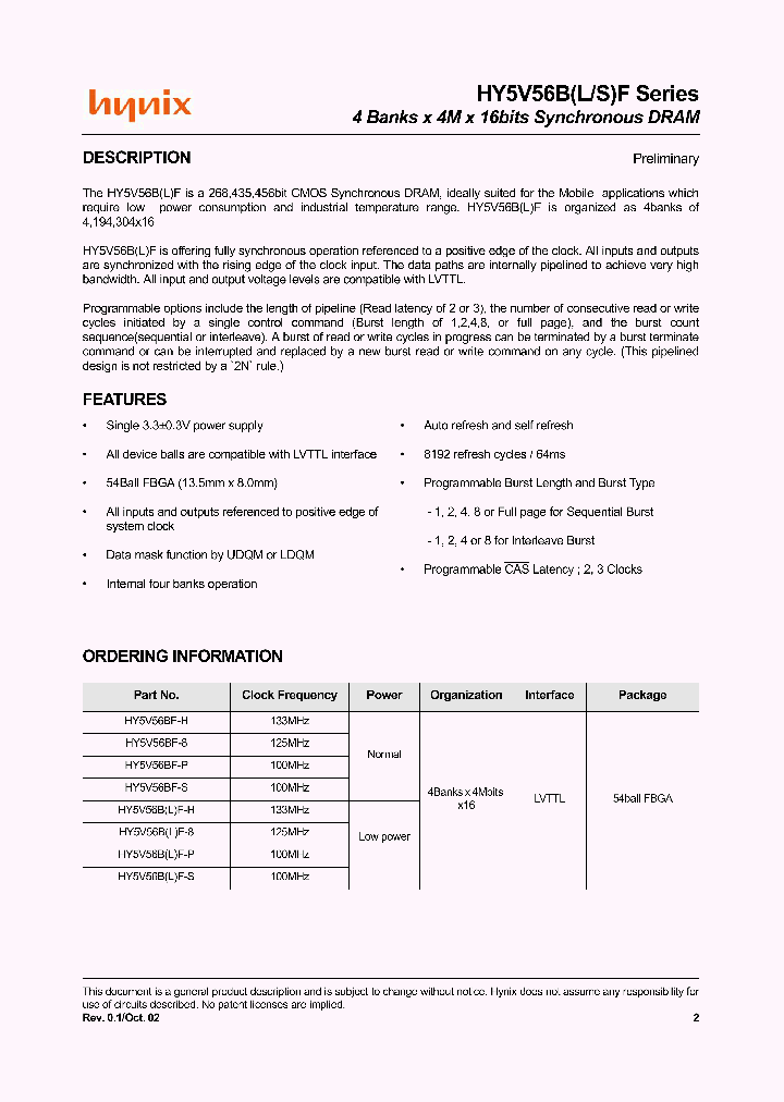 HY5V56BF_716289.PDF Datasheet