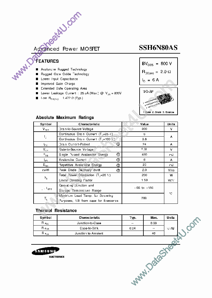 SSH6N80AS_863269.PDF Datasheet