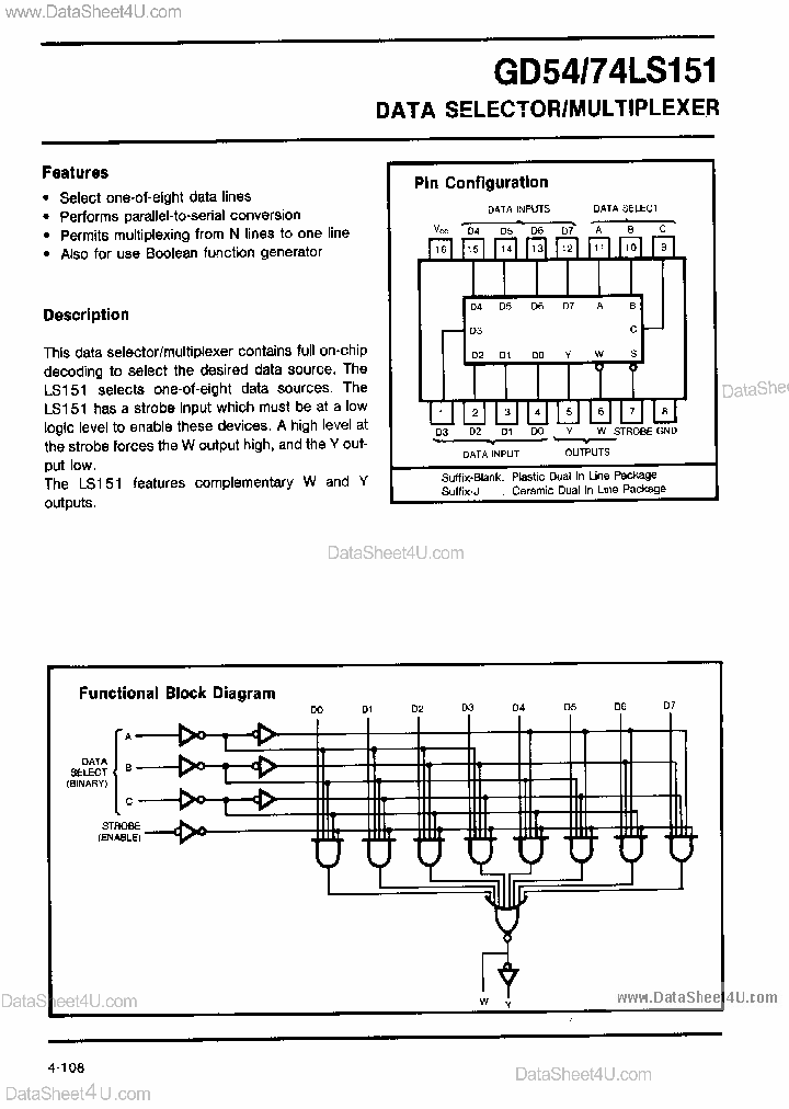 GD74LS151_872906.PDF Datasheet