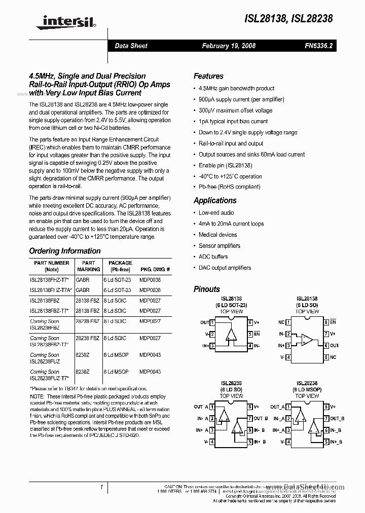 ISL28138_881074.PDF Datasheet