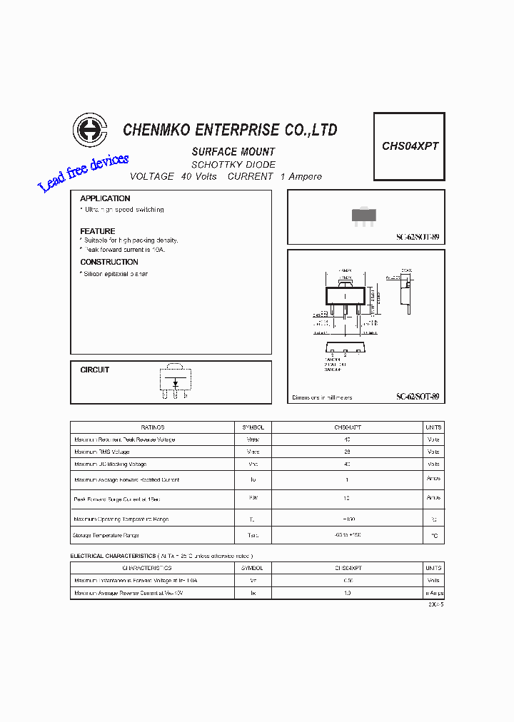 CHS04XPT_1157706.PDF Datasheet