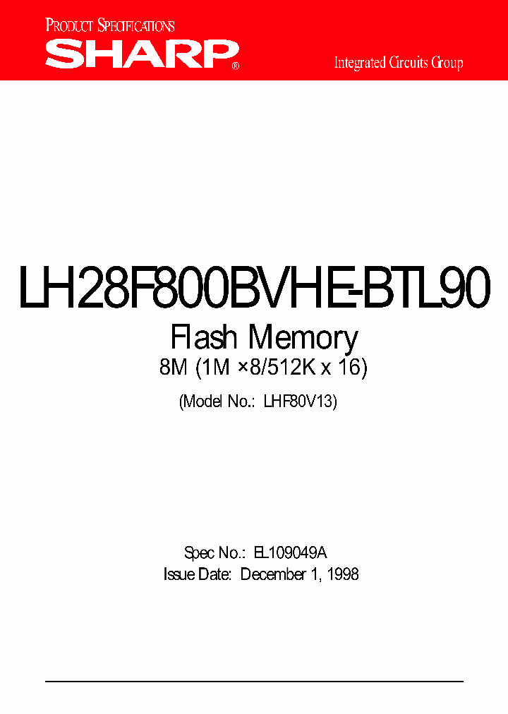 LH28F800BVHE-BTL90_1159738.PDF Datasheet
