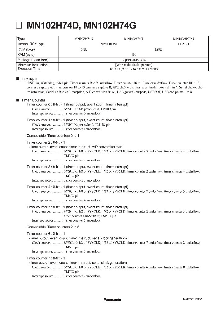 MN102H74G_1160679.PDF Datasheet