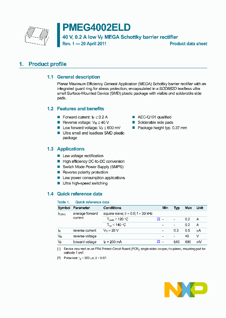 PMEG4002ELD_1160552.PDF Datasheet