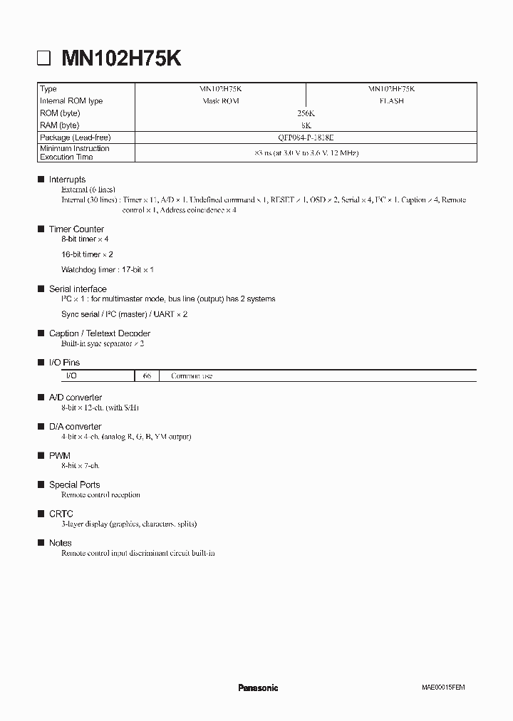 MN102H75K_1160680.PDF Datasheet