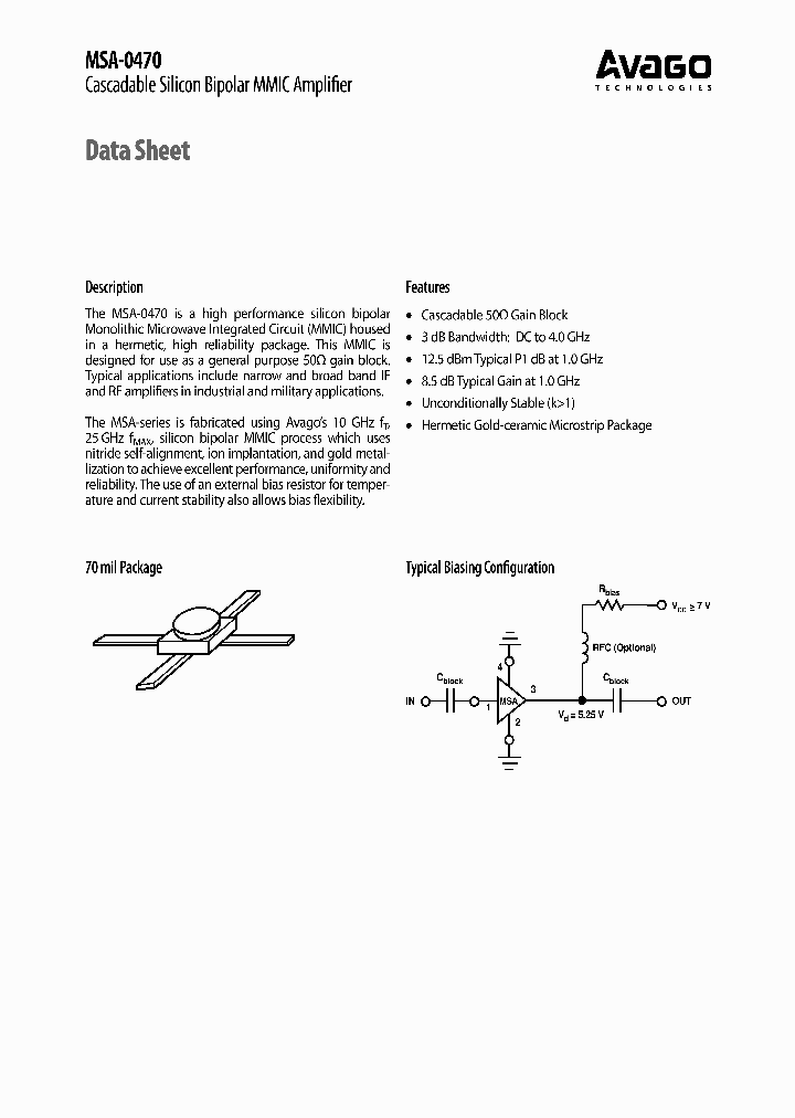 MSA-0470_1160736.PDF Datasheet