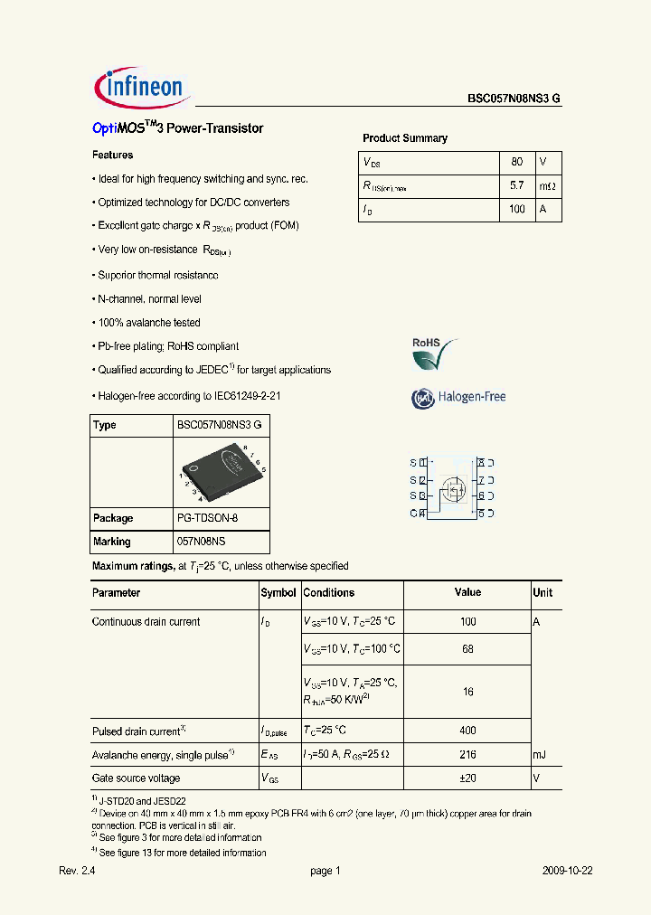 BSC057N08NS3G_1169291.PDF Datasheet