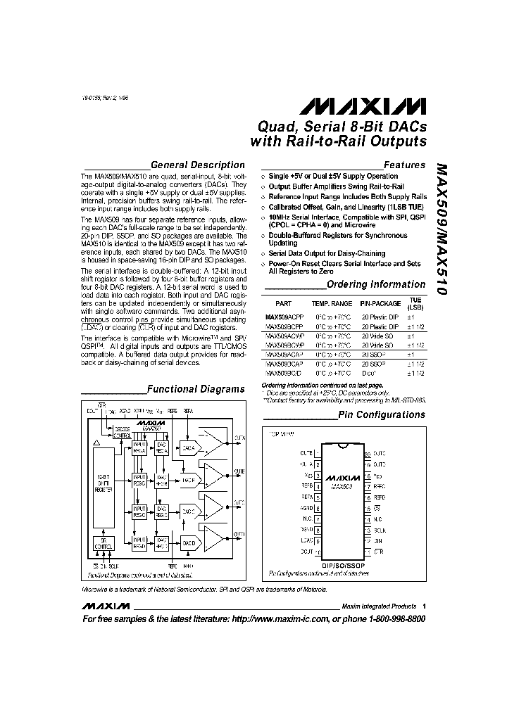 MAX509BCD_1173935.PDF Datasheet