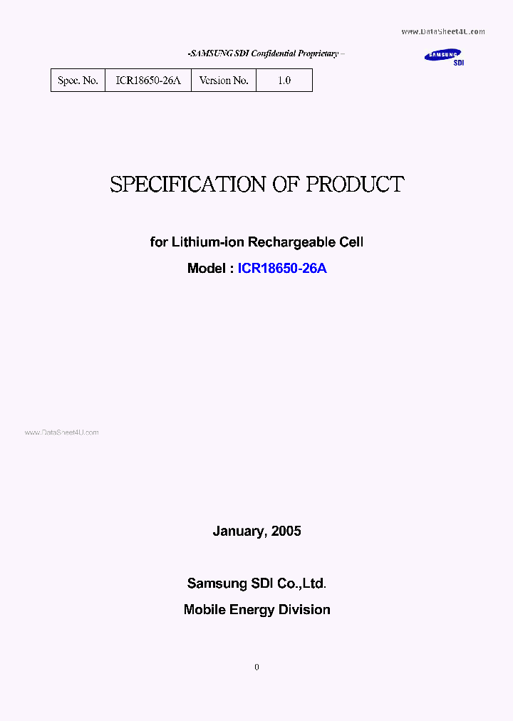 ICR18650-26A_874678.PDF Datasheet