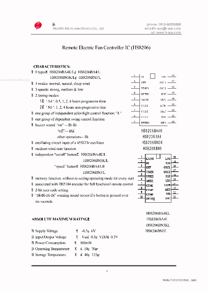 HS8206_894508.PDF Datasheet