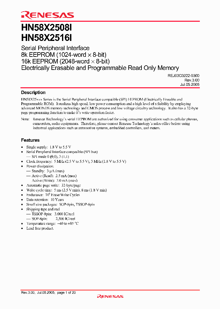 HN58X2508TIE_1174701.PDF Datasheet