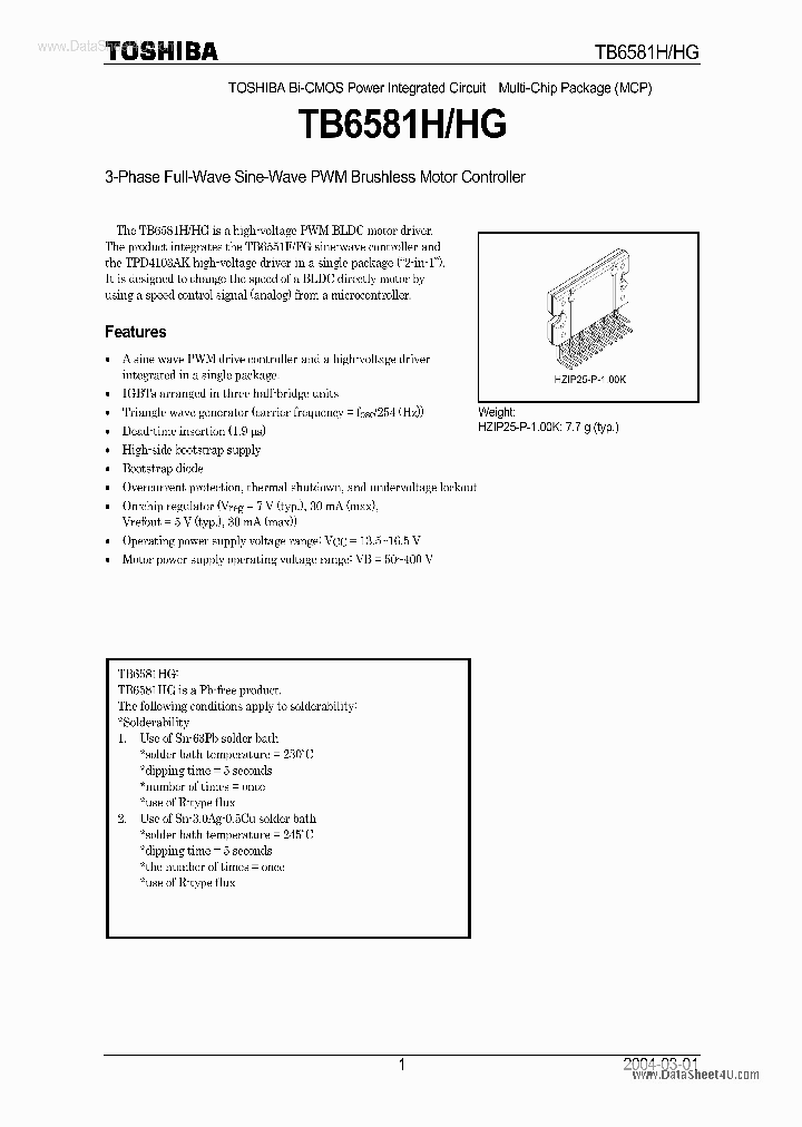 TB6581HG_914987.PDF Datasheet