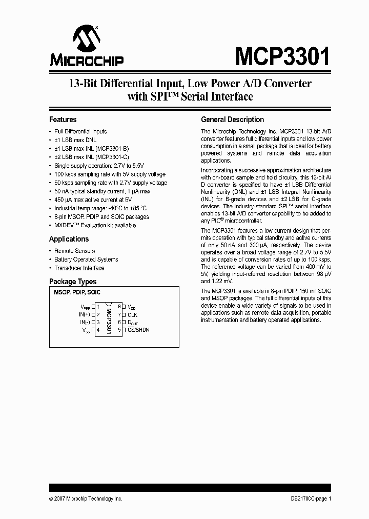 MCP3301-CIP_1185971.PDF Datasheet