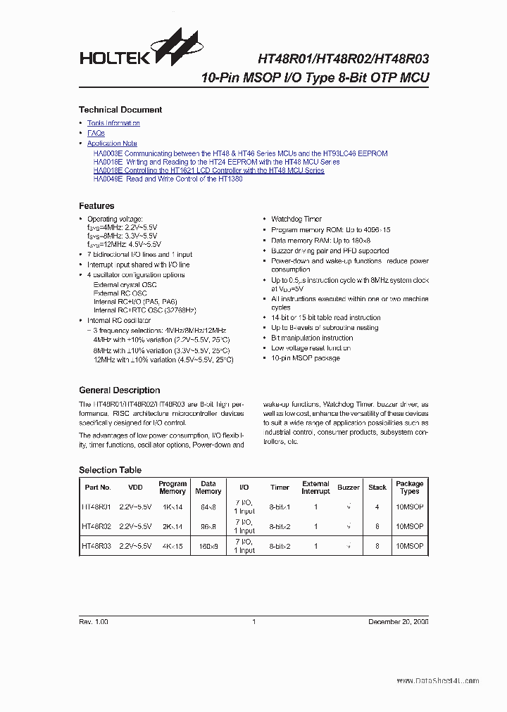 HT48R01_894683.PDF Datasheet