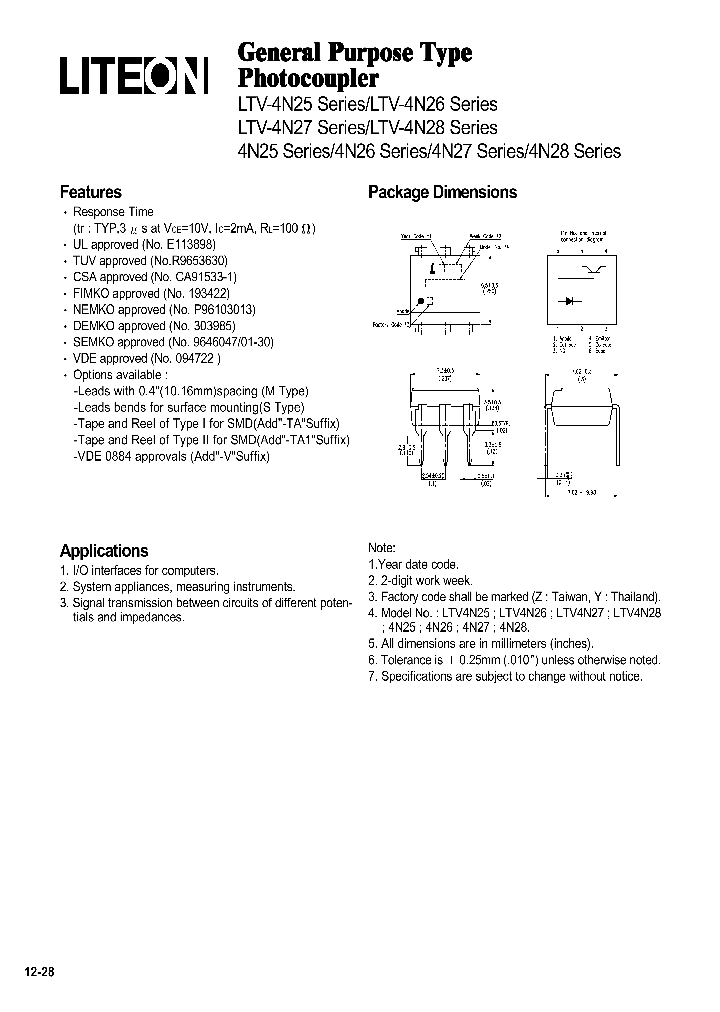 LTV-4N25_916142.PDF Datasheet