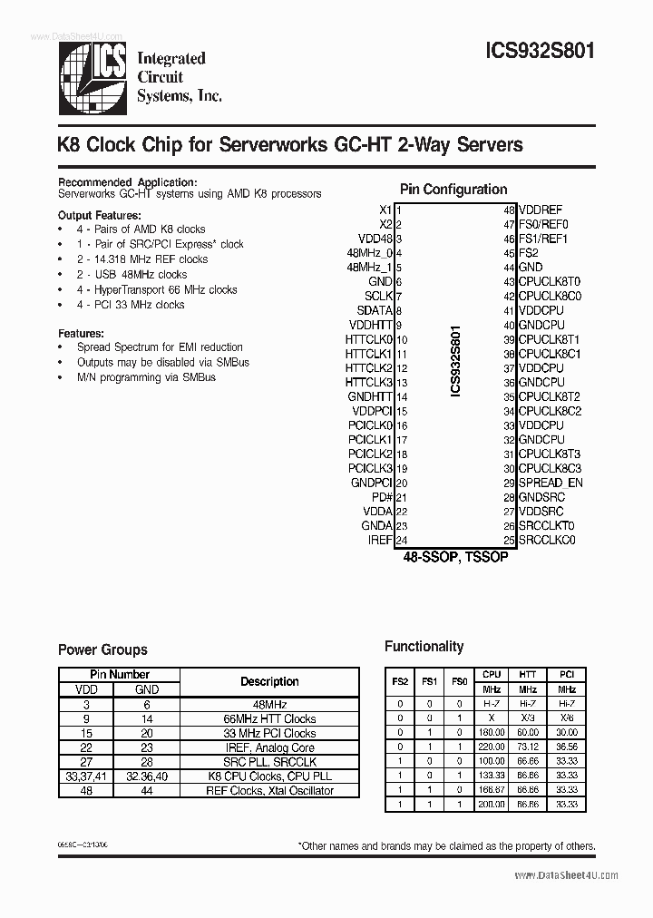 ICS932S801_916282.PDF Datasheet