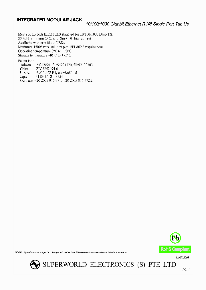 G26US-010023A_1188966.PDF Datasheet