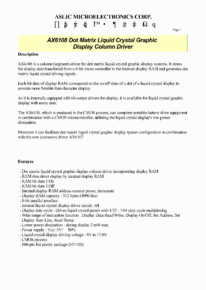 AX6108_1191632.PDF Datasheet