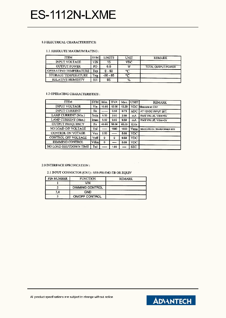 ES-1112N-LXME_1193539.PDF Datasheet