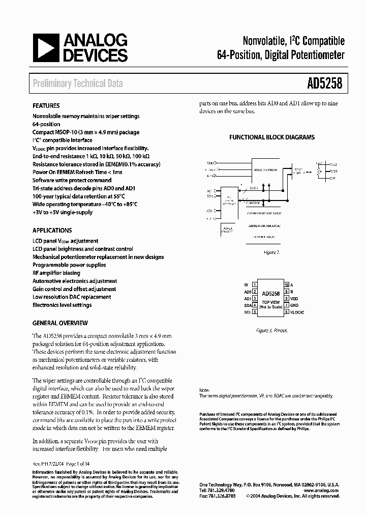 AD5258BRMZ1-R7_1222117.PDF Datasheet