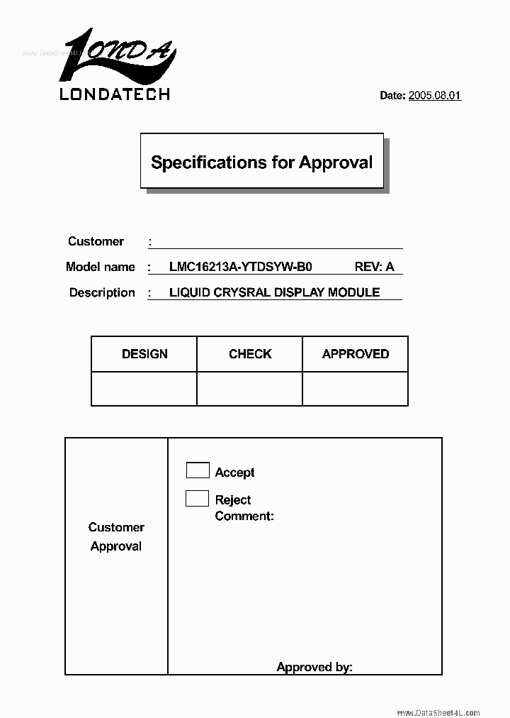 LMC16213A-YTDSYW-B0_893955.PDF Datasheet