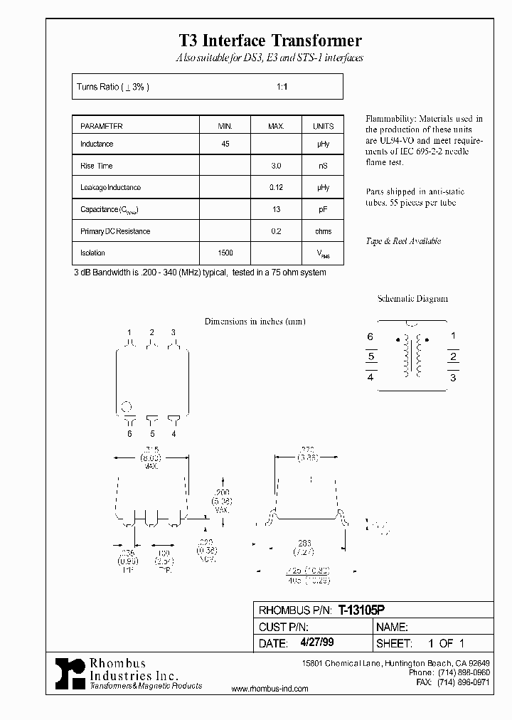 T-13105P_1205371.PDF Datasheet