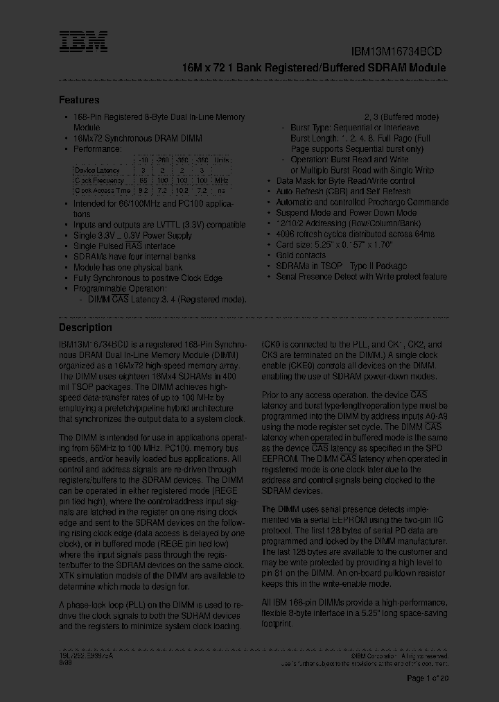 IBM13M16734BCD-260T_735854.PDF Datasheet