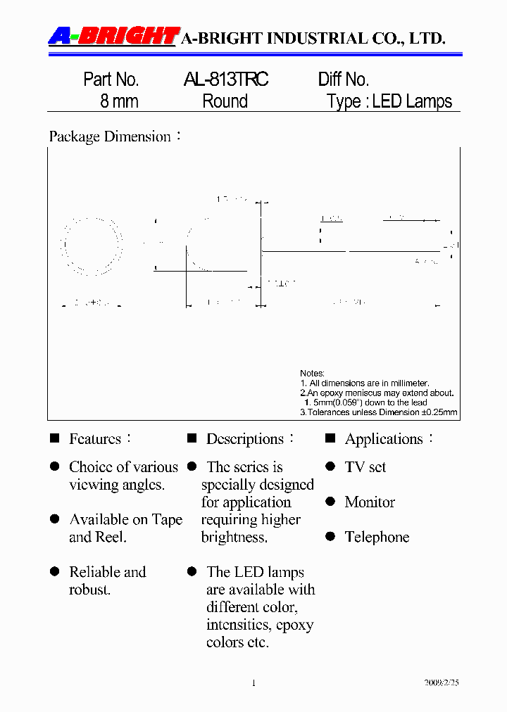 AL-813TRC09_1205830.PDF Datasheet
