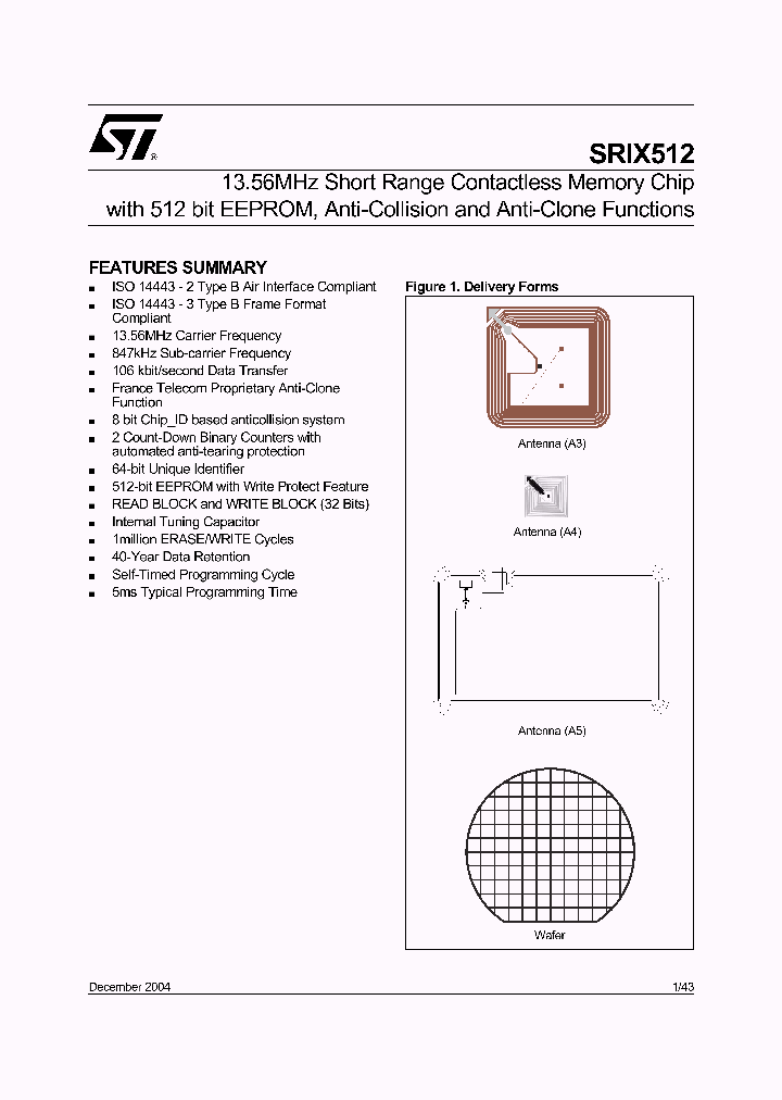 SRIX512-W41GE_1229603.PDF Datasheet
