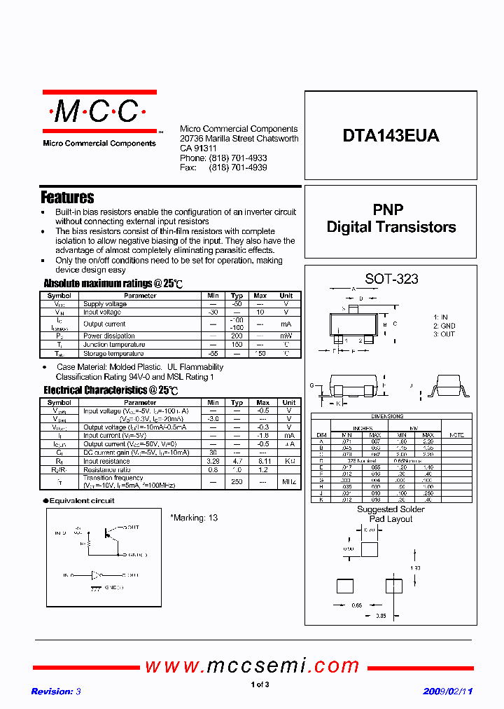 DTA143EUA_1207216.PDF Datasheet