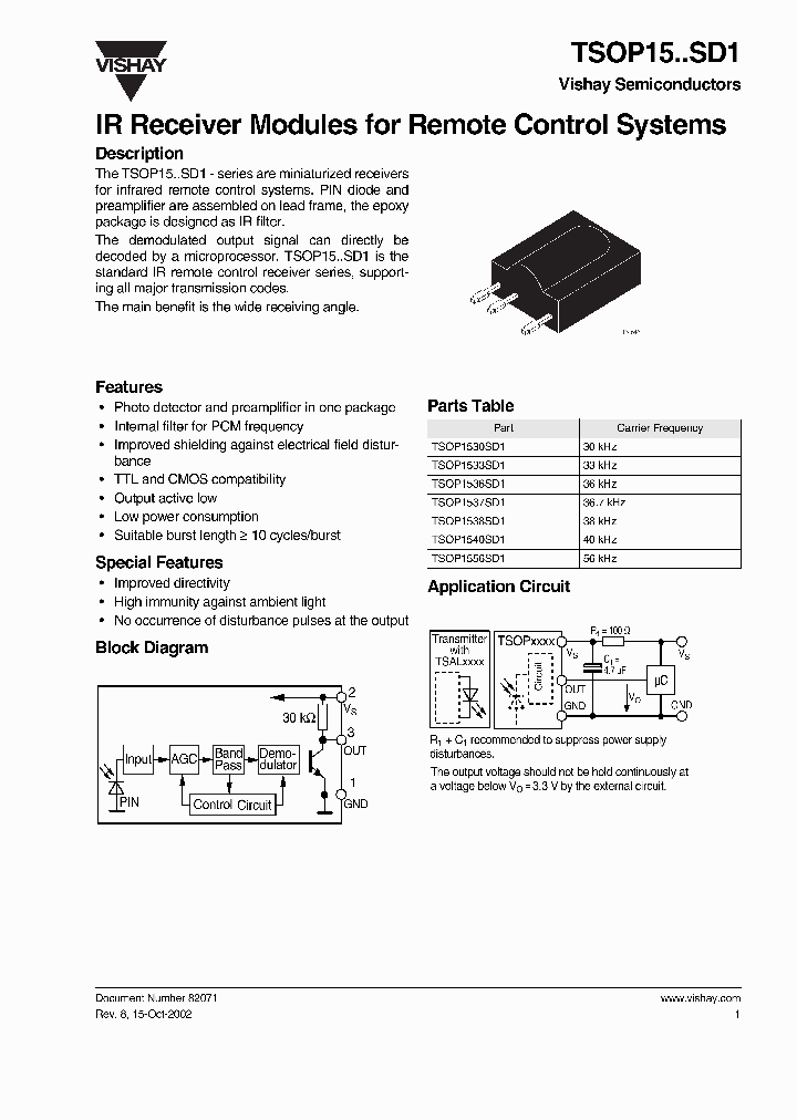 TSOP15SD1_1232729.PDF Datasheet