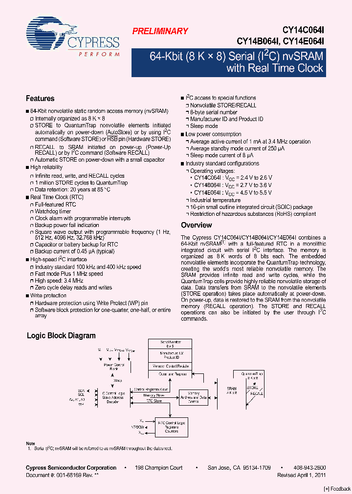 CY14B064I_1208832.PDF Datasheet
