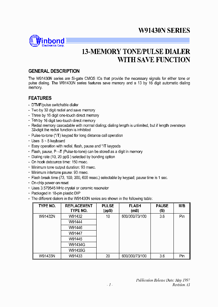 W91432N_1207456.PDF Datasheet