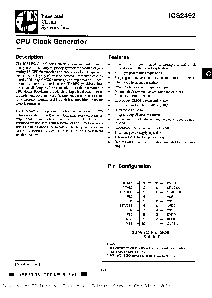 ICS2492N-XXX_736465.PDF Datasheet