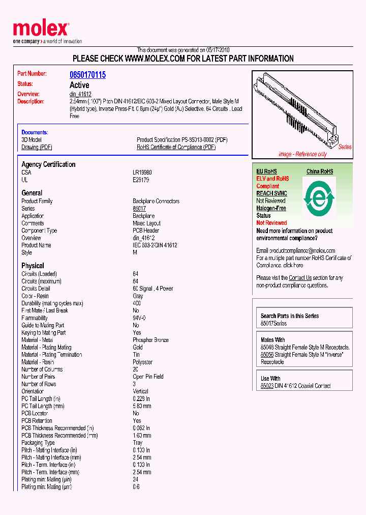85017-0115_1213457.PDF Datasheet
