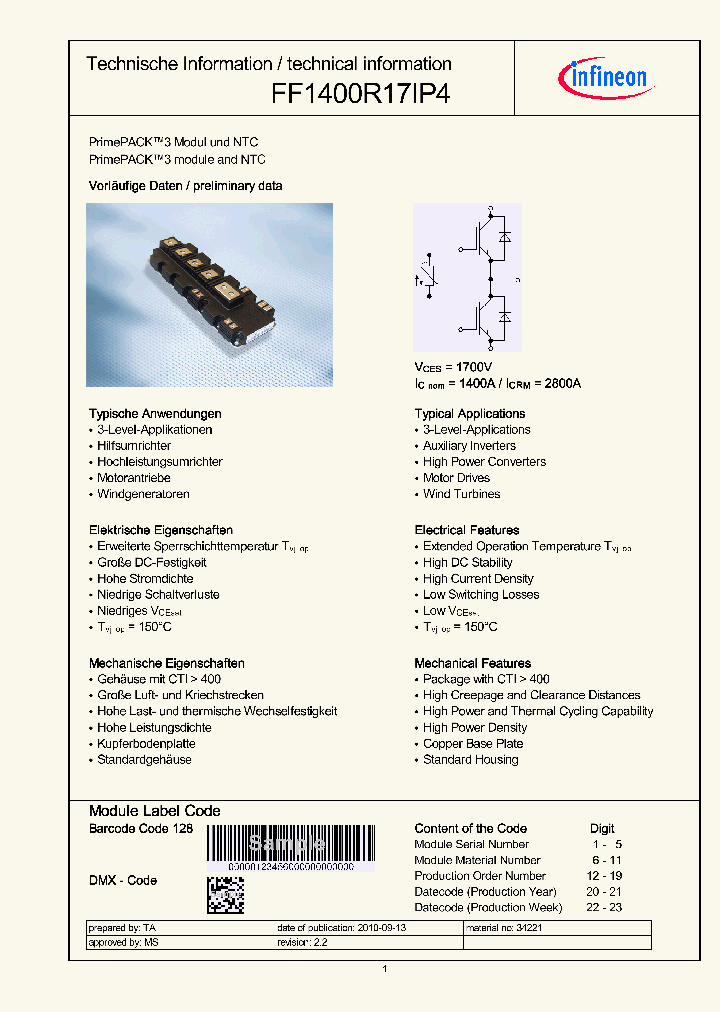 FF1400R17IP4_1214643.PDF Datasheet