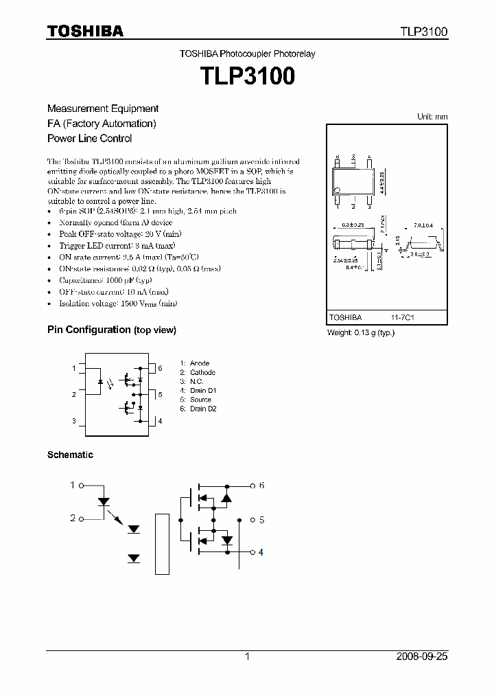 TLP3100TPF_740035.PDF Datasheet
