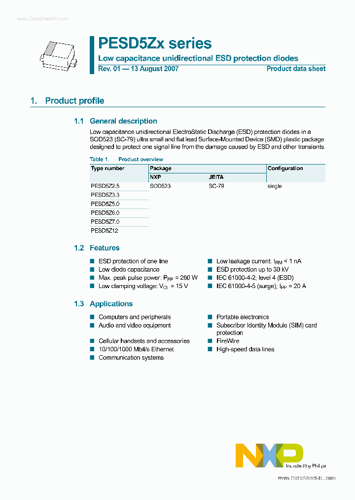 PESD5ZXX_916836.PDF Datasheet