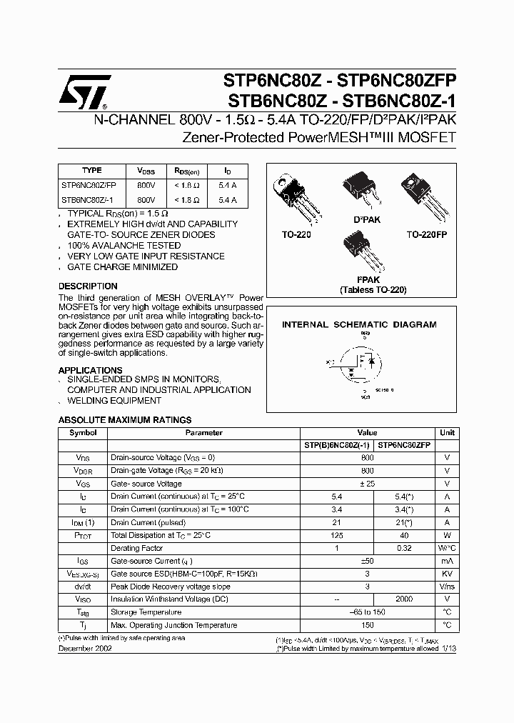 STB6NC80Z-1_1245024.PDF Datasheet