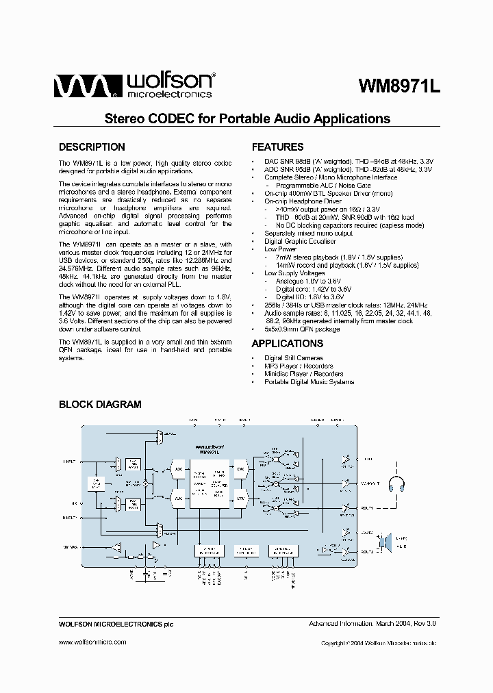 WM8971LGEFLR_1227795.PDF Datasheet