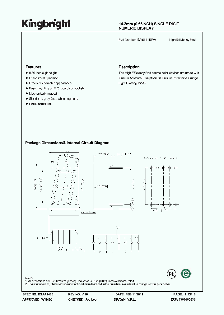 SA56-11EWA11_1225440.PDF Datasheet