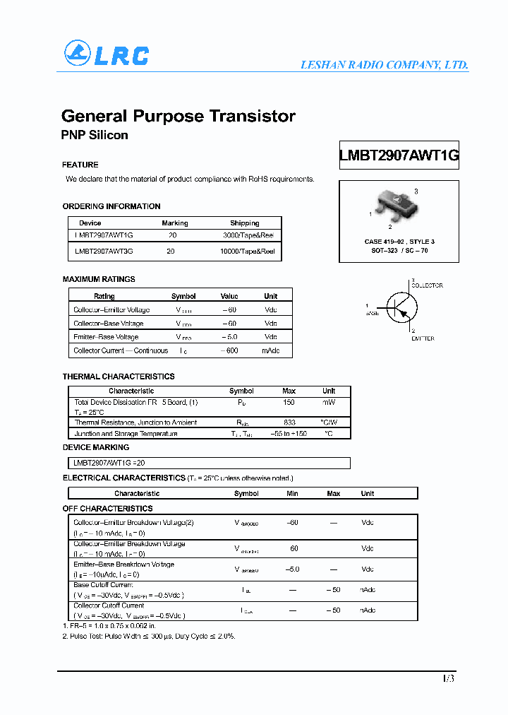 LMBT2907AWT1G_1231112.PDF Datasheet