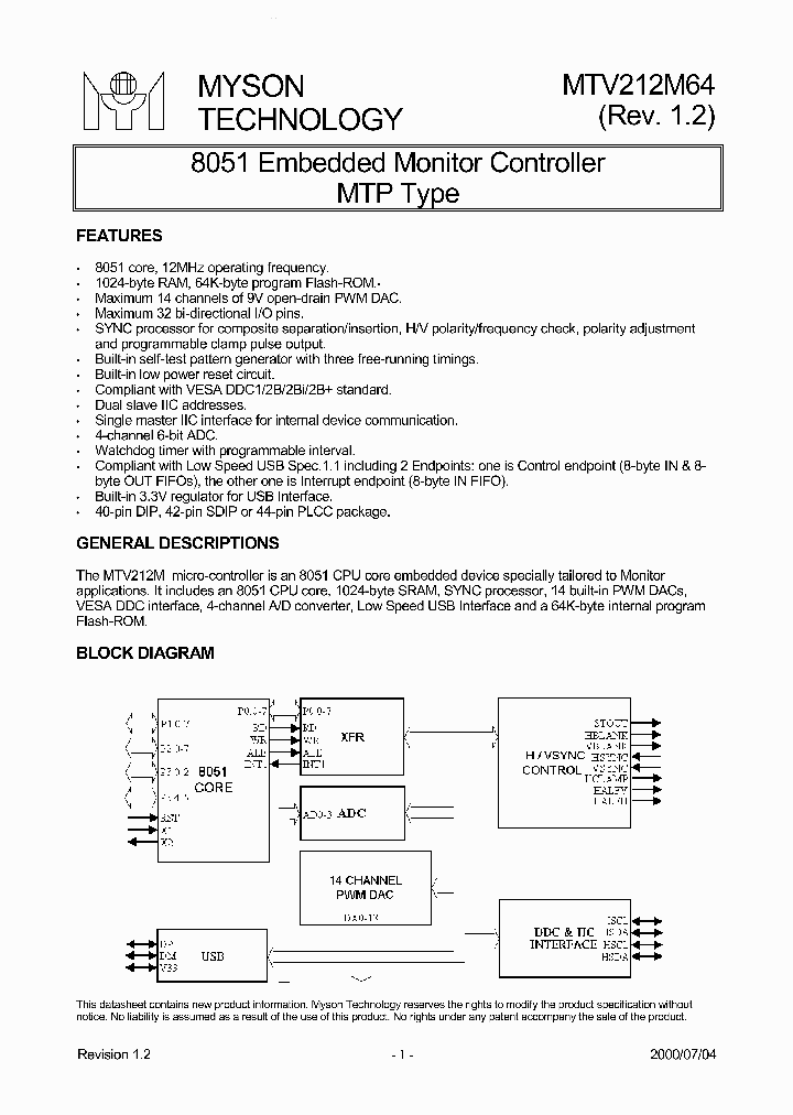 MTV212M64_930425.PDF Datasheet
