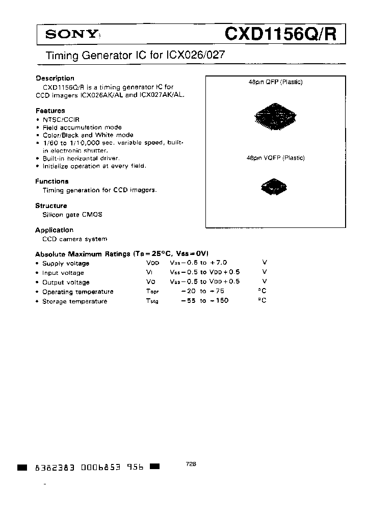 CXD1156QR_744768.PDF Datasheet