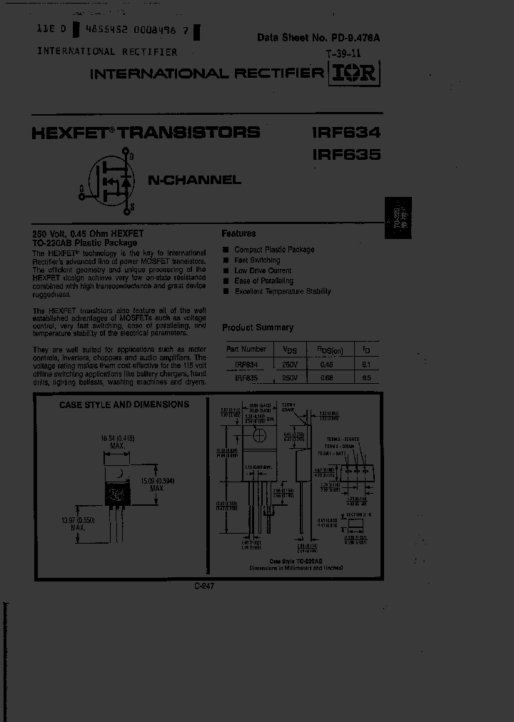 IRF635_745579.PDF Datasheet