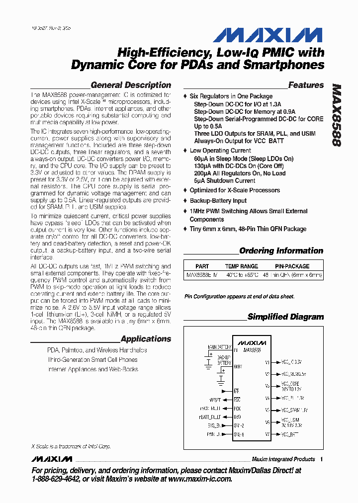 MAX8588ETM_748098.PDF Datasheet