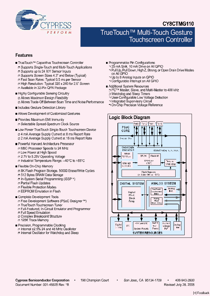 CY8CTMG110-00PVXI_1243417.PDF Datasheet