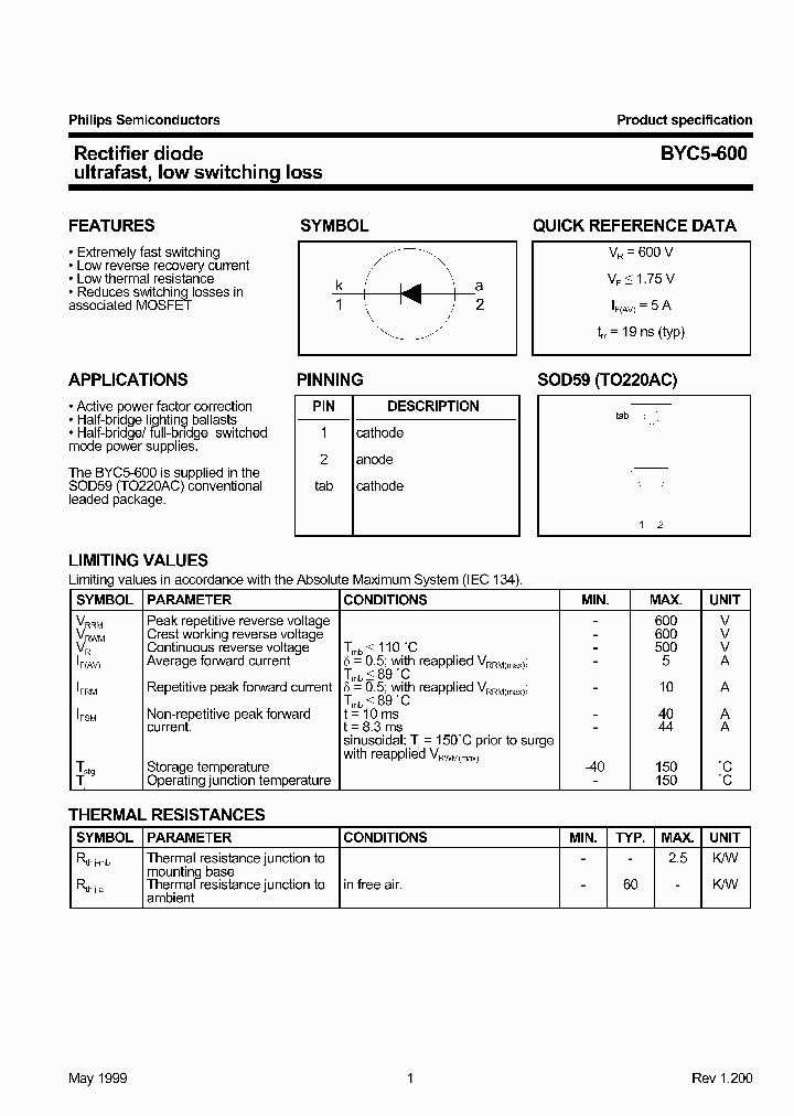 BYC5-600_930729.PDF Datasheet